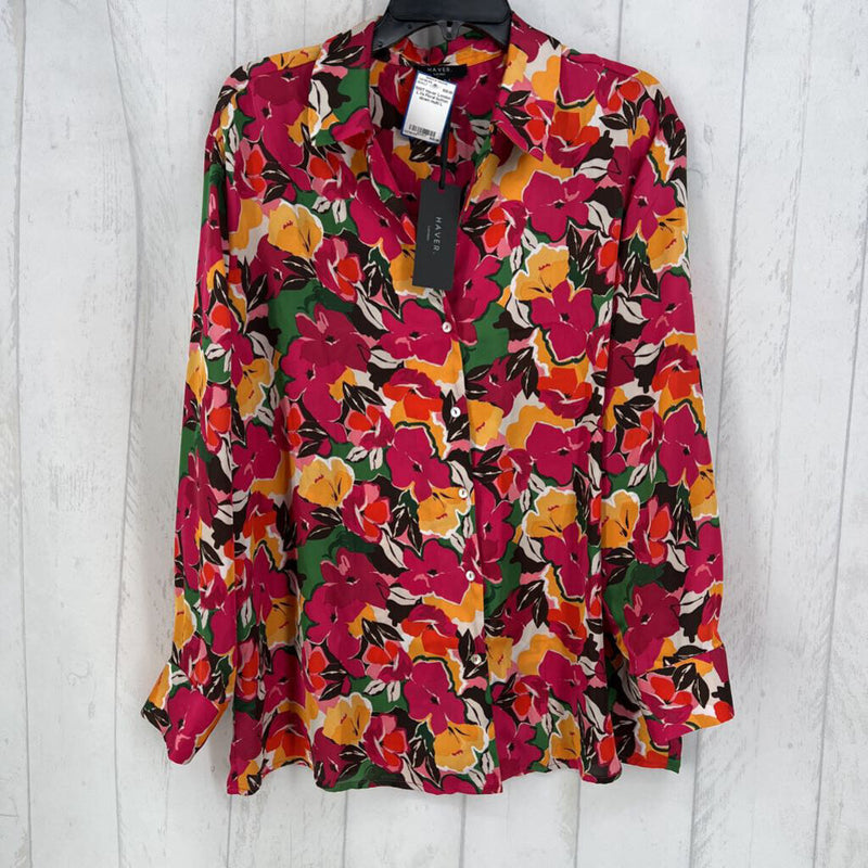 L l/s Floral button down