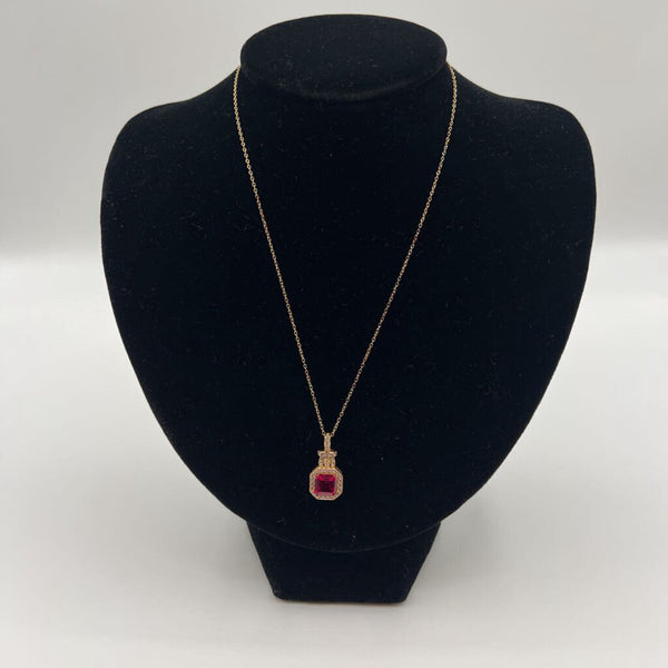 .925 ruby pendant necklace